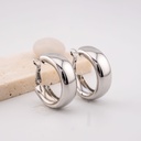 Aretes argolla solidos baño 18k pin de plata