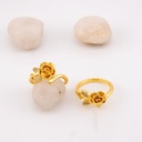 Anillo fino con zirconias  baño 18k