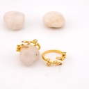 Anillo fino con zirconias  baño 18k
