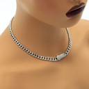 Collar con zirconias  baño 18k