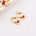 Dije Hello Kitty esmaltado  baño 18k