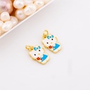 Dije Hello Kitty esmaltado  baño 18k