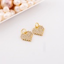 Dije en forma de corazon con micropavebaño 18k