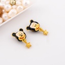 Separador de Mickey agujero grande esmaltado baño 18k
