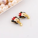 Separador de Minnie agujero grande esmaltado baño 18k