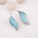 Aretes stud esmaltados patente omega baño 18k pin de plata