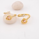 Anillo tulipan con zirconias baño 18k
