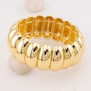 Pulsera chunky elastica  baño 18k