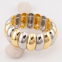 Pulsera elastica dos tonos baño 18k