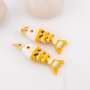 Dije pez esmaltado baño 18k
