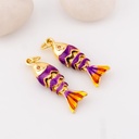 Dije pez esmaltado baño 18k