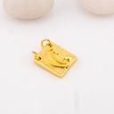 Dije medalla religiosa baño 18k