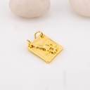 Dije medalla religiosa baño 18k