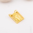 Dije medalla religiosa baño 18k
