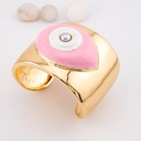 Brazalete chunky ojo turco baño 18k