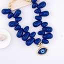 Collar chunky ojo turco y baño 18k