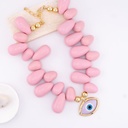 Collar chunky ojo turco y baño 18k
