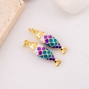 Dije en forma de pez esmaltado baño 18k