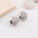 Aretes  con zirconia baño 18k pin de plata