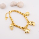 Pulsera con colgantes marinos acero inoxidable