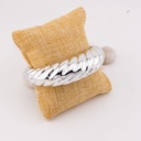 Pulsera brazalete trenzada acrilica baño 18k