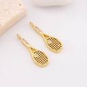 Dije  raqueta de padel micropave y baño 18k