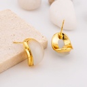 Aretes stud acero inoxidable con perlas
