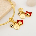 Charm de corazon esilo pandora micropave baño 18k 