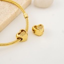 Charm de corazon esilo pandora micropave baño 18k 