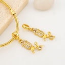 Charm de tulipsan esilo pandora micropave baño 18k 