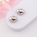 Dije de corazon solido pequeño baño 18k