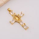 Dije micropave cruz  baño 18k