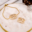 Enlace de “CHANEL” micropave y  baño 18k