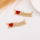 Dije I LOVE MAMA con zirconias baño 18k