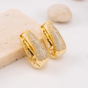 Aretes hoops con zirconia baño 18k