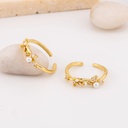 Anillo Ajustable con perla baño 18k