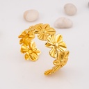 Brazalete flor acero inoxidable