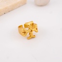 Anillo de marca T baño 18k