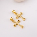  Dije cruz micropave y baño 18k