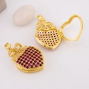  Dije relicario sagrado corazon micropave y baño 18k
