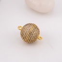  Broche con iman micropave y baño 18k de 14 mm