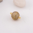  Broche con iman micropave y baño 18k de 12 mm 