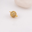  Broche con iman micropave y baño 18k de 8 mm