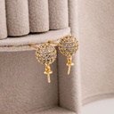 Patente goldfilled con pin para montar piedras y baño 18k