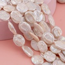 Perla natural AAA 13x16 mm Moneda ovalada