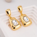 Aretes colgantes con zirconia baño 18k