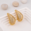 Aretes gota con zirconia baño 18k