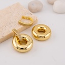 Aretes cogantes doble uso con zirconias baño 18k