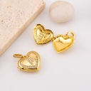  Dije escapulario letra F corazón micropave y baño 18k