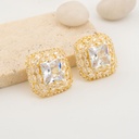 Aretes Studs con zirconias baño 18k